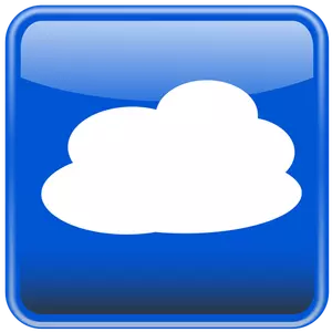Vetor de botão de computação em nuvem