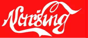 Gráficos vectoriales de Coca Cola insignia de enfermería
