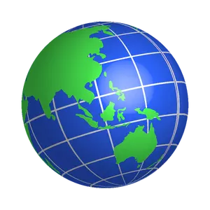 Immagine vettoriale Oceania mondo globo