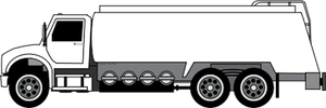 Oil tanker truck vector drawing