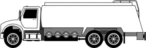 Disegno vettoriale di petroliera camion