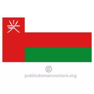 Vector flag of Oman