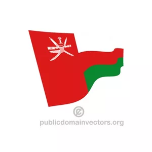 Flaga Omanu wektor