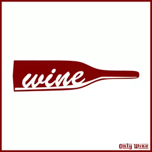 Wine bottle red logo