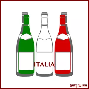 Bendera Italia dan anggur