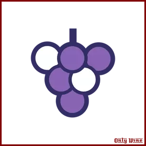 Wine and grapes symbol