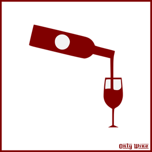 Rød vinflaske og glass