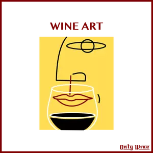 Arty wine drawing