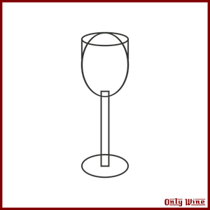 Tall wine glass drawing