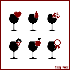 Wine glasses silhouettes