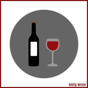 Wine glass and bottle symbol