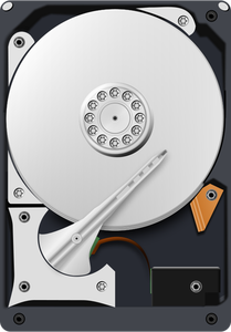 Open disk drive vector image