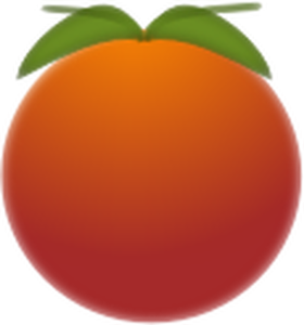 Vector graphics of orange with blurry effects