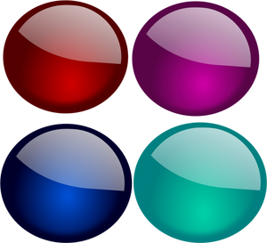 Vector illustration of set of glossy circles
