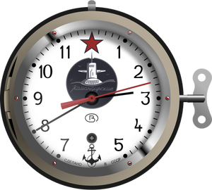 Soviet nuclear submarine clock vector image