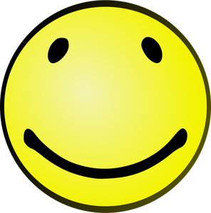 Vector illustration of oval smiley face