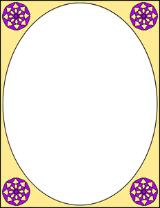 Oval frame with decorations