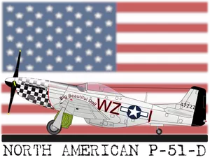 North American P-51-D avião vetor clip-art