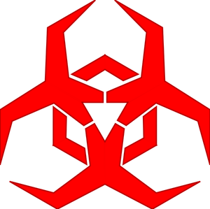 Malware zagrożenia symbol wektor czerwony obraz