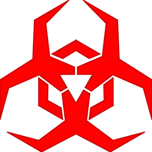 Immagine di vettore rosso del simbolo pericolo malware