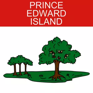 Wyspa Księcia Edwarda symbol wektor wyobrażenie o osobie