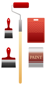 Paint set vector clip art