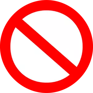 Vierge signe prohibitifs vector clipart