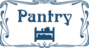 Pantry door sign