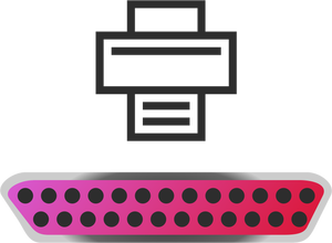 Port parallèle icône vector image