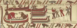 Bayeux tapijt monster vectorillustratie