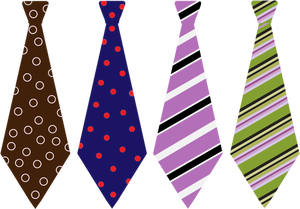 Ties with pattern