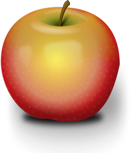 Vektor illustration av ljus opacitet apple