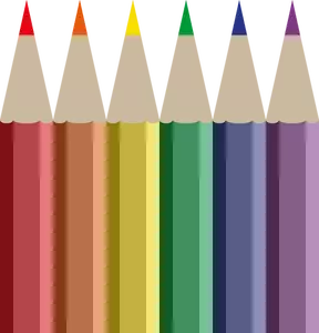 Imagen vectorial de lápices de colores