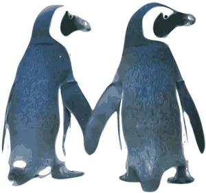 Vector de la imagen de los pingüinos