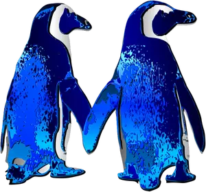 Vector clip art of penguins