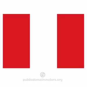 Bandiera vettoriale del Perù