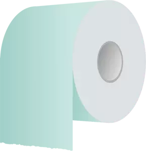 Kertas toilet roll di hijau vektor ilustrasi