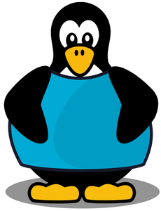 Pingüino con un vector de camisa