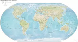 Physische Karte der Welt