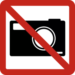 No picture taking square sign vector graphics