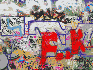 Berlin Wall at Mauerpark vector drawing