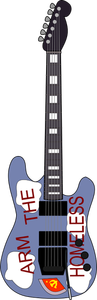 Vector clip art of guitar