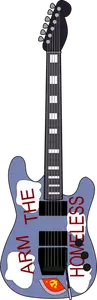 Clipart vetorial da guitarra