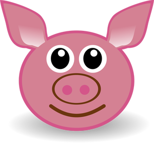 Gráficos vectoriales de cerdo rosa