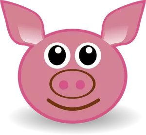 Grafis vektor babi merah muda
