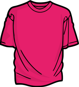Różowy t-shirt wektor clipart