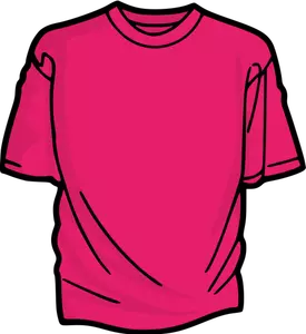 Pink t-shirt vector clip art