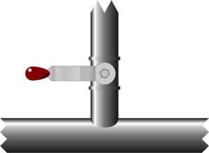 ClipArt vettoriali di tubo con valvola rossa