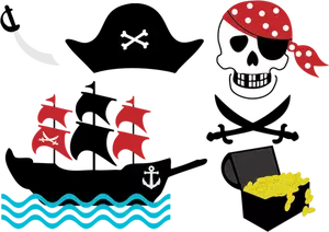 Piraten-Utensilien