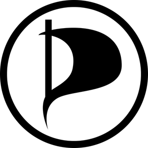 Piraattipuolueiden logovektoripiirustus
